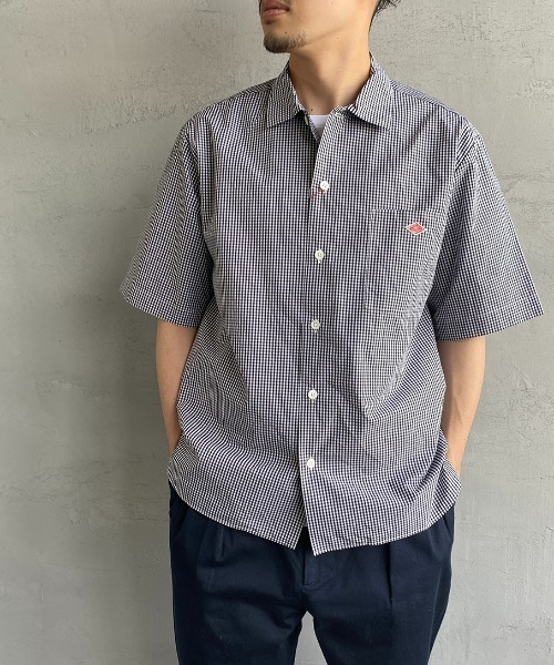 DANTON ダントン シャツ 半袖 コットン ネービー42 Danton 「DANTON」 半袖シャツ 42 ネイビー メンズ : ZOZOTOWN