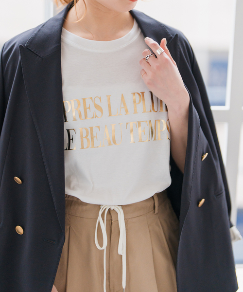 「Spick & Span」 半袖Tシャツ FREE ベージュ レディース Spick＆Span 「Spick & Span」 半袖シャツ FREE ベージュ