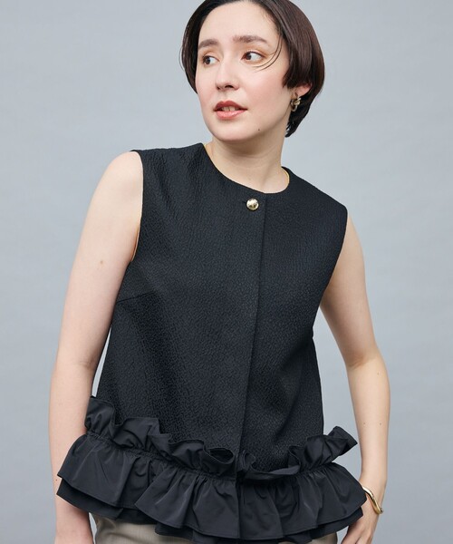 NOLLEY'S Sophi（ノーリーズソフィー） ベスト ジレ マトラッセ裾