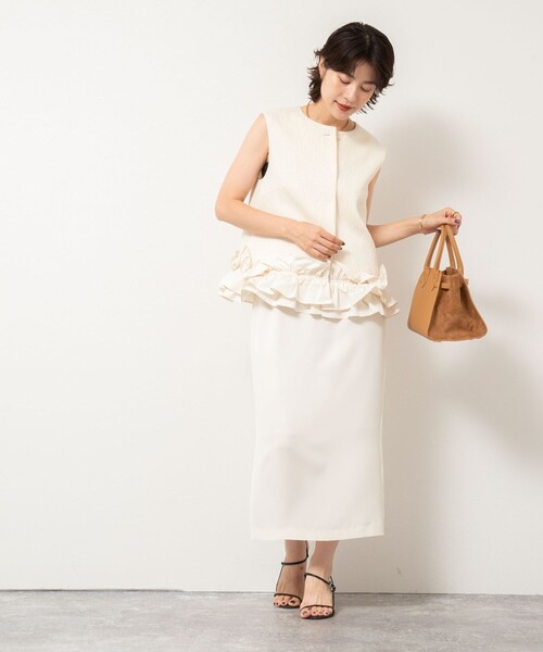 NOLLEY'S Sophi（ノーリーズソフィー） ベスト ジレ マトラッセ裾