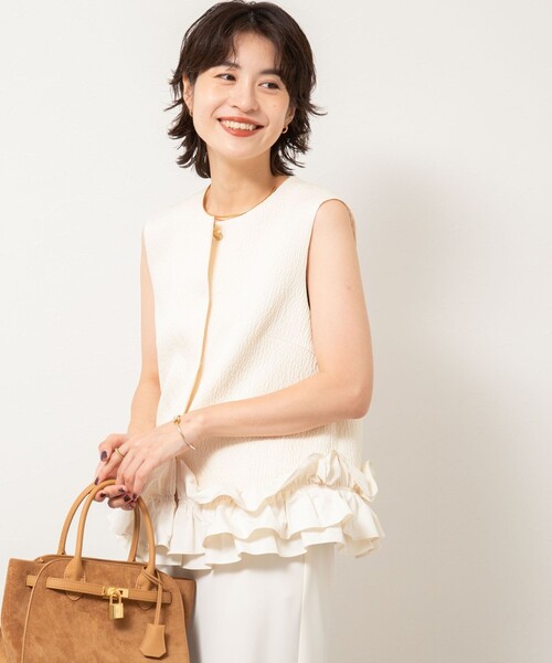 NOLLEY'S Sophi（ノーリーズソフィー） ベスト ジレ マトラッセ裾