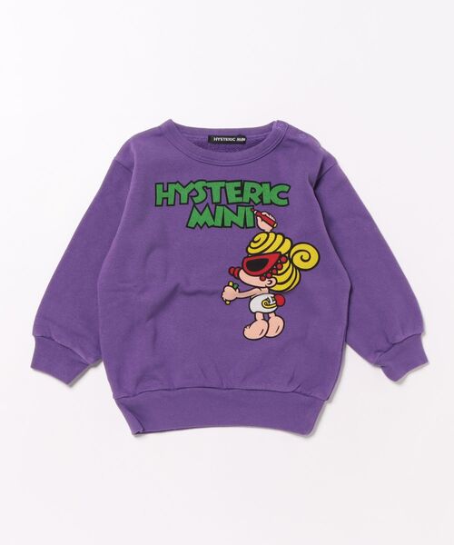 【新品】ヒステリックミニ　ドール　ネオン　トレーナー　グリーン　120cm HYSTERIC MINI（ヒステリックミニ） トレーナー DRAWING MINI 裏毛
