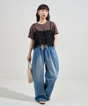 キャミソール ヴィンテージ風 2WAYレースビ...の詳細画像2
