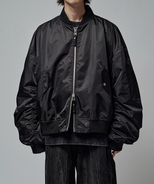 Neucon/ニューコン　シャーリングアームボリュームナイロンMA-1 ブラック Lui's（ルイス） ma1 ma-1 「Neucon/ニューコン」シャーリングアーム