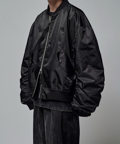 Neucon/ニューコン　シャーリングアームボリュームナイロンMA-1 ブラック Lui's（ルイス） ma1 ma-1 「Neucon/ニューコン」シャーリングアーム