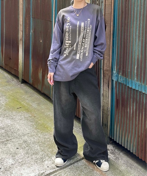 「sedacle」 加工デニムパンツ LARGE ブラック メンズ