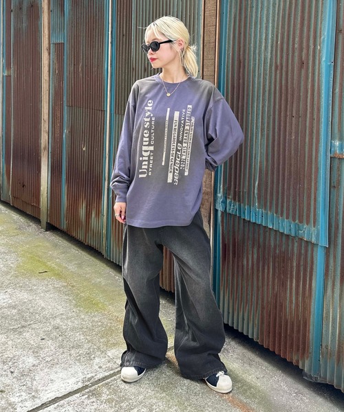 「sedacle」 加工デニムパンツ LARGE ブラック メンズ