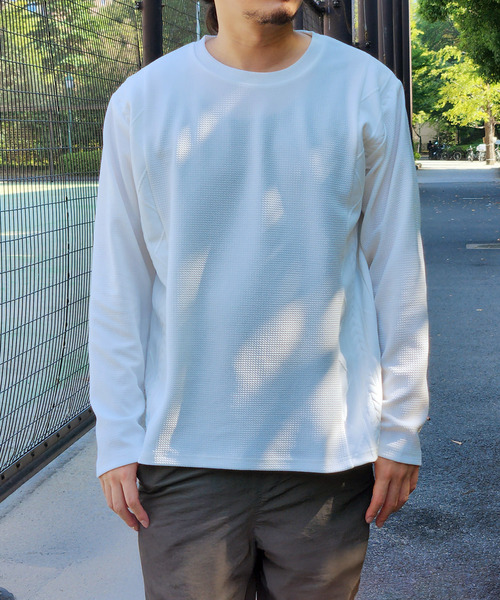 ikka（イッカ） tシャツ フクレジャカード切り替えロンT メンズ