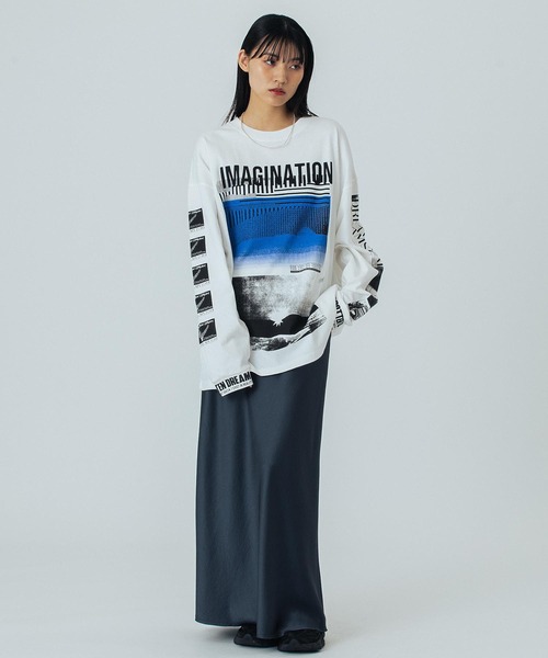 OKIRAKU（オキラク） tシャツ (OKIRAKU×ROSEBUD) GRAPHIC LONG SLEEVE