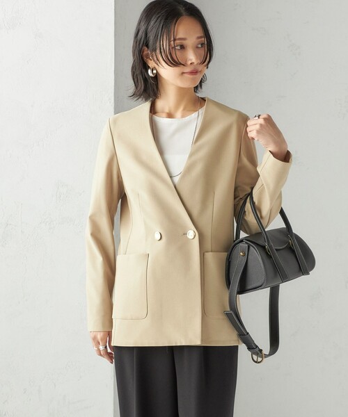 SHIPS ノーカラージャケット 38 未使用 タグ付き SHIPS ジャケット ノーカラージャケット 「接触冷感/手洗い可能