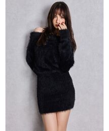【完売品】GYDA オフショルジャギーニット♡ GYDA（ジェイダ） ワンピース オフショルデザインシャギーニット