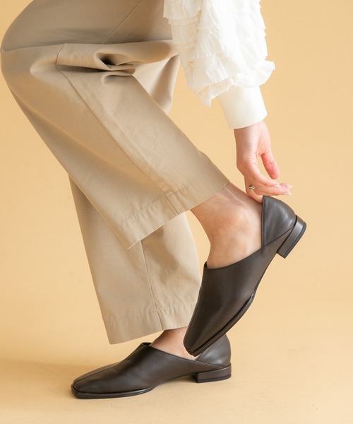 URBAN RESEARCH Sonny Label スリッポン スクエアフラットスリッポン