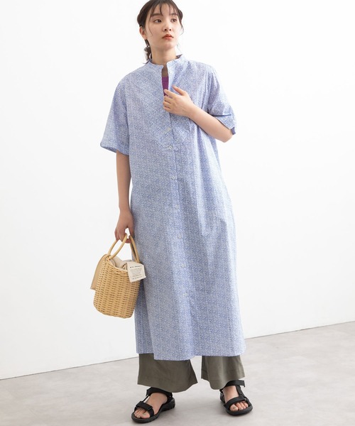 「POU DOU DOU」 半袖ワンピース 3 グレー レディース_画像6