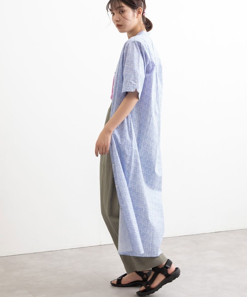 「POU DOU DOU」 半袖ワンピース 3 グレー レディース_画像7