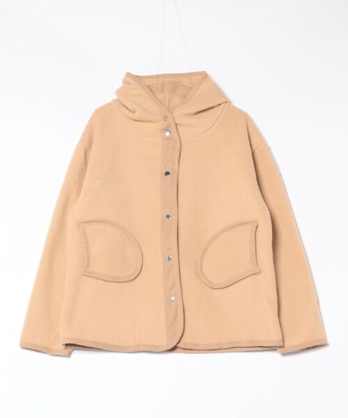 NEW GENTLEMAN コート アウター パフュート ボア フード ブルゾン