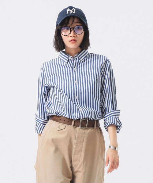 LOEFF ロンドンストライプ ボタンダウンシャツ コットン 長袖シャツ グレー オフホワイト レディース ロエフ【中古】5-0915M∞ 楽天市場】LOEFF ロンドンストライプ ボタンダウンシャツ コットン