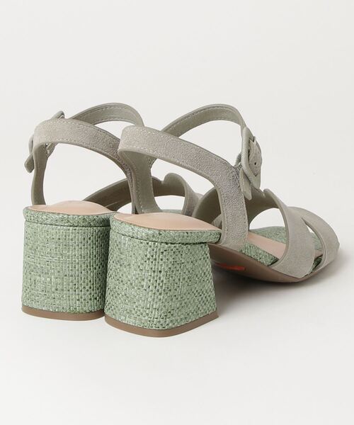 「ROCKPORT」 ヒールサンダル 23.5cm モスグリーン レディース_画像2