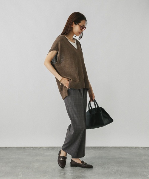 GLOBAL WORK パンツ ウツクシイージーストレート柄パンツ/575289