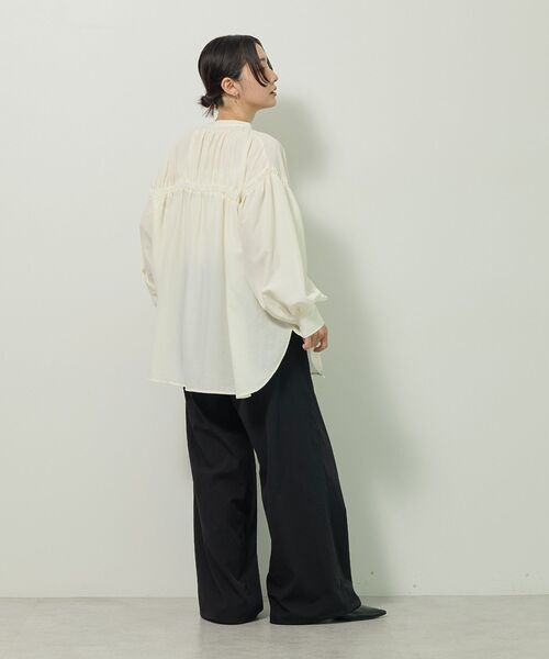 Green Parks（グリーンパークス） ブラウス シャツ ease blue.バック