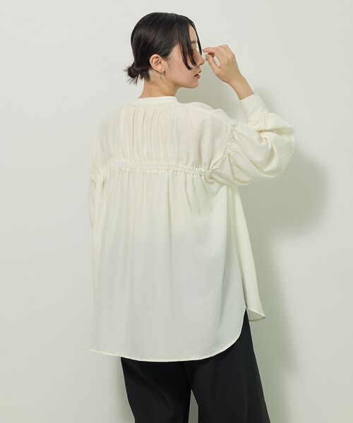 Green Parks（グリーンパークス） ブラウス シャツ ease blue.バック
