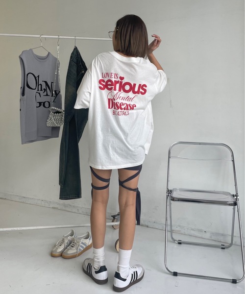 「SHAGGIE」 半袖Tシャツ FREE ピンク レディース_画像2