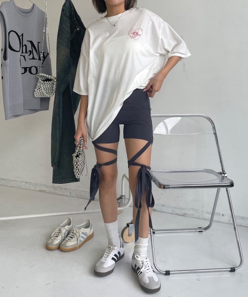 「SHAGGIE」 半袖Tシャツ FREE ピンク レディース_画像3