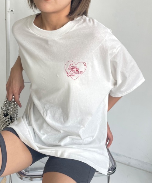 「SHAGGIE」 半袖Tシャツ FREE ピンク レディース_画像4