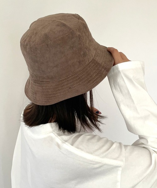 CRB 帽子 ハット コーデュロイリバーシブルバケットハット レディース
