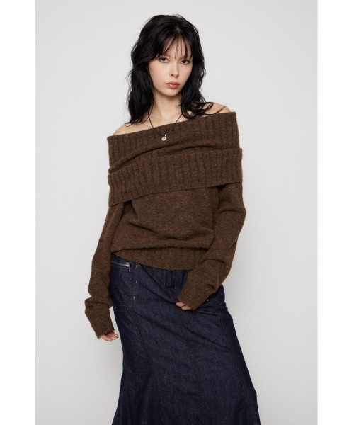 LAGUAGEM ラグアジェム NECK LOOSEY PRINT ニット LAGUA GEM | NECK LOOSEY PRINT ニット (ニット ) |SHEL'TTER WEBSTORE