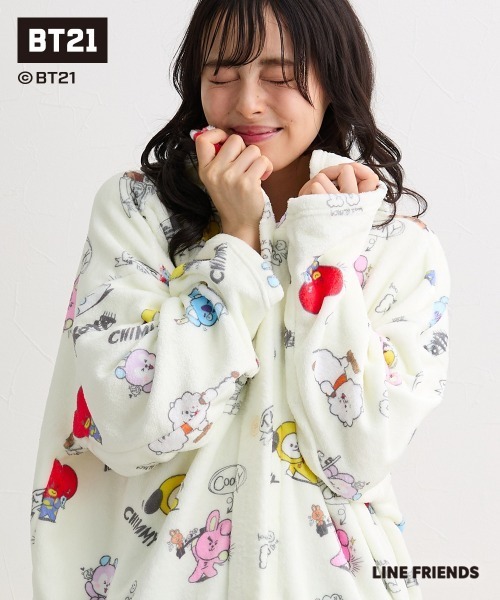 パーカー 「BT21」着る毛布「大きいサイズ有」 レディース