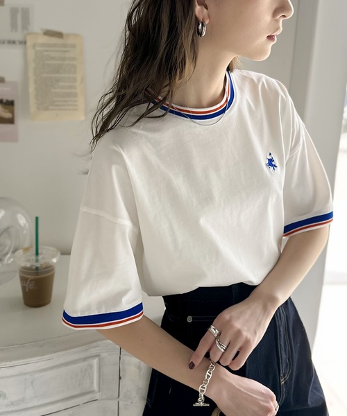 「Java」 半袖Tシャツ X-LARGE ベージュ レディース_画像4