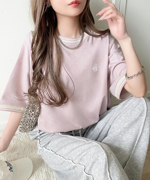 「Java」 半袖Tシャツ X-LARGE ベージュ レディース_画像5