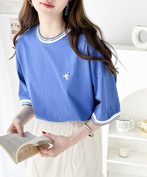 「Java」 半袖Tシャツ X-LARGE ベージュ レディース_画像7