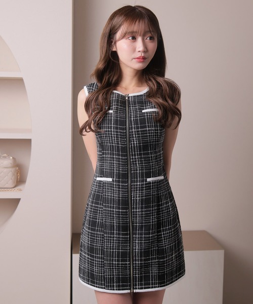 LIP SERVICE（リップサービス） ノースリーブワンピース S ホワイト