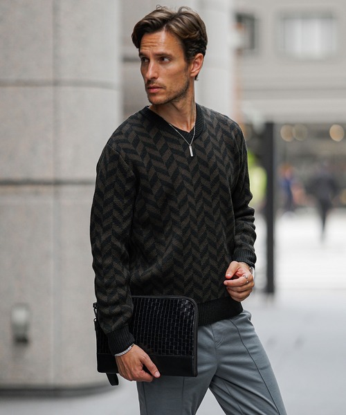 SOMEDIFF（サムディフ） セーター ニット 7GG変わり編みニット メンズ