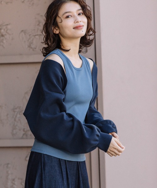 「Munich」 ニットカーディガン FREE ホワイト レディース_画像5