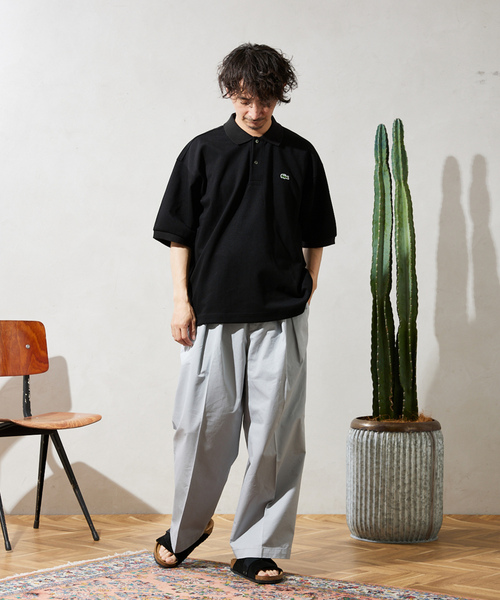 「LACOSTE」 半袖ポロシャツ 6 ブラック メンズの画像