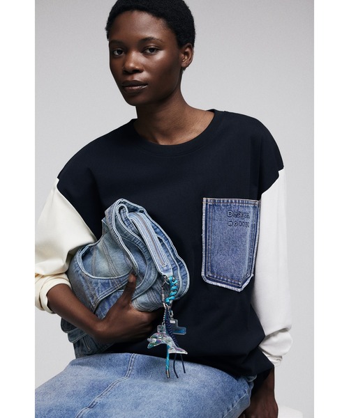 Desigual（デシグアル） tシャツ 「Desigual×BOTTER」デニムポケット