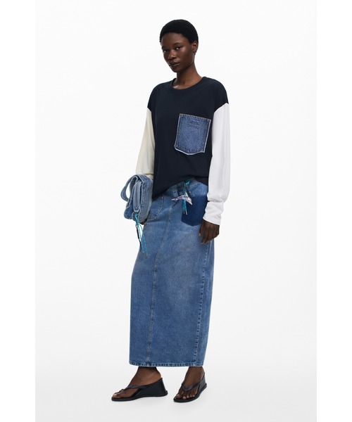 Desigual（デシグアル） tシャツ 「Desigual×BOTTER」デニムポケット
