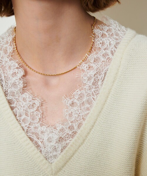 allureville（アルアバイル） ニット セーター レースドッキングプル