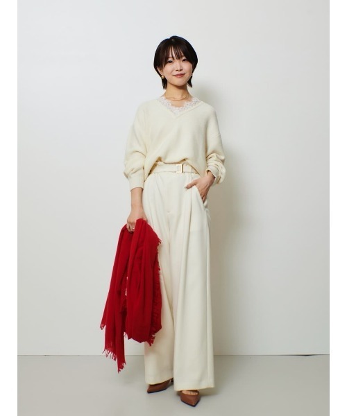 allureville（アルアバイル） ニット セーター レースドッキングプル