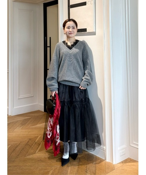 allureville（アルアバイル） ニット セーター レースドッキングプル