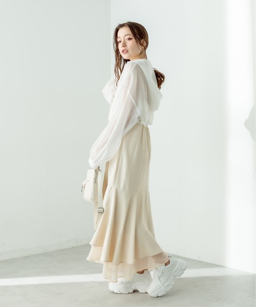 「OLIVE des OLIVE」 キャミソールワンピース FREE サックスブルー レディース_画像4