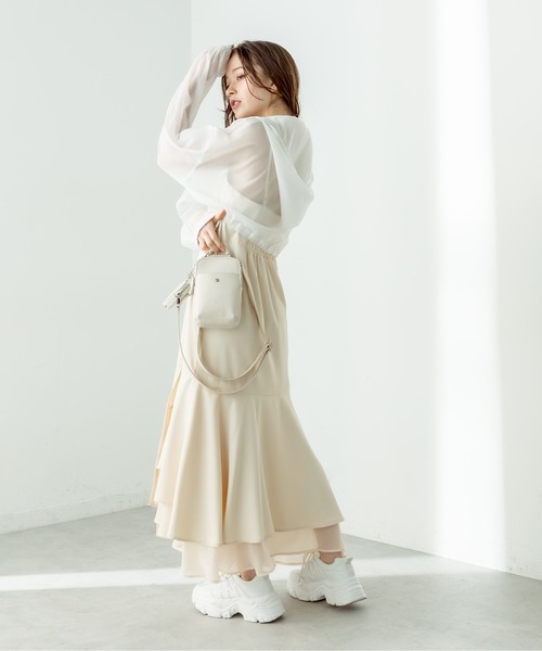 「OLIVE des OLIVE」 キャミソールワンピース FREE サックスブルー レディース_画像5