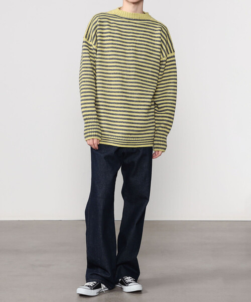 ルトリコチュール　イエロー クルーネック ニットセーター サイズ50 ルトリコチュール イエロー クルーネック ニットセーター サイズ50 ル