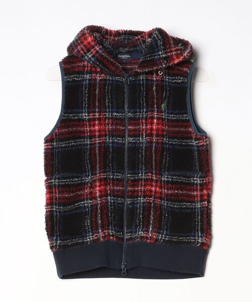 GYMPHLEX（ジムフレックス） チェック柄ベスト 14 レッド レディース