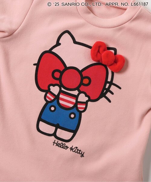 新品 サンリオ ハローキティ　サロペット カバーオール　ロンパース　ベビー sanrio（サンリオ） ベビー服 ロンパース 「リンク」ハローキティ もち