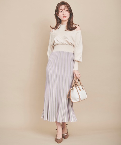 「31 Sons de mode」 ニットワンピース 36 ピンク レディース_画像2