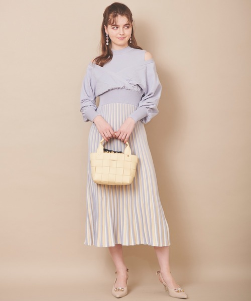 「31 Sons de mode」 ニットワンピース 36 ピンク レディース_画像3