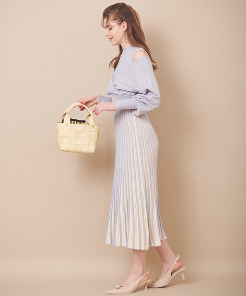 「31 Sons de mode」 ニットワンピース 36 ピンク レディース_画像5